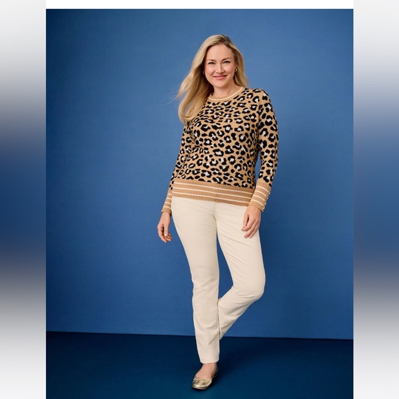 Talbots Ivory Straight Leg Pants - Picture 2 of 8